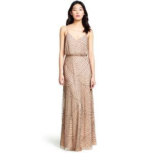 Art Deco Blouson Beaded Gown - Adrianna Papell